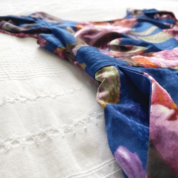 NWT MOULINETTE SOEUR ROSADO FLORAL TEXTURED CAP TULIP SLEEVE COCKTAIL DRESS - Picture 10 of 11